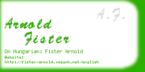 arnold fister business card